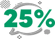 25 percent increase