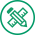 Pencil & Ruler Icon