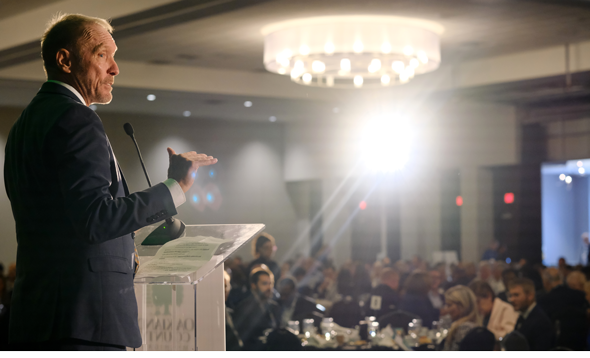 David Coulter speaking at the Economic Outlook Luncheon