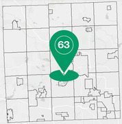 Map of Oakland County with a green placemaker icon showing the newest municipality of Cass Lake Village