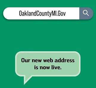 OaklandCountyMI.gov in a mock web search bar