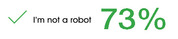 Captcha mock up with 73 percent added