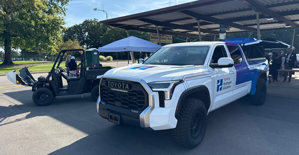 Hydrogen-powered Toyota truck at Oakland County's Hydrogen Ride & Drive event.