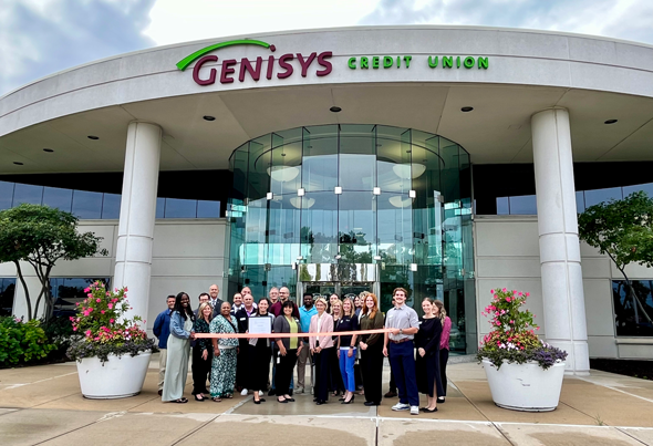 At Auburn Hills headquarters, Genisys Credit Union’s ribbon cutting to commemorate 90th Anniversary.