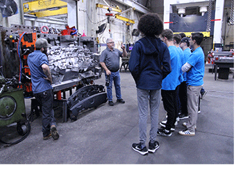 Students on a Manufacturing Day tour.