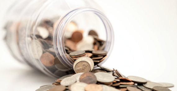 coins in jar