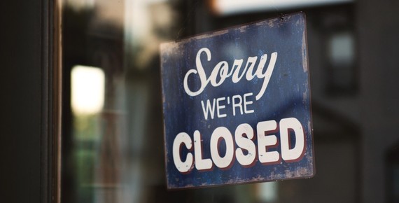 sorry were closed horizontal