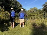 two people on a hike