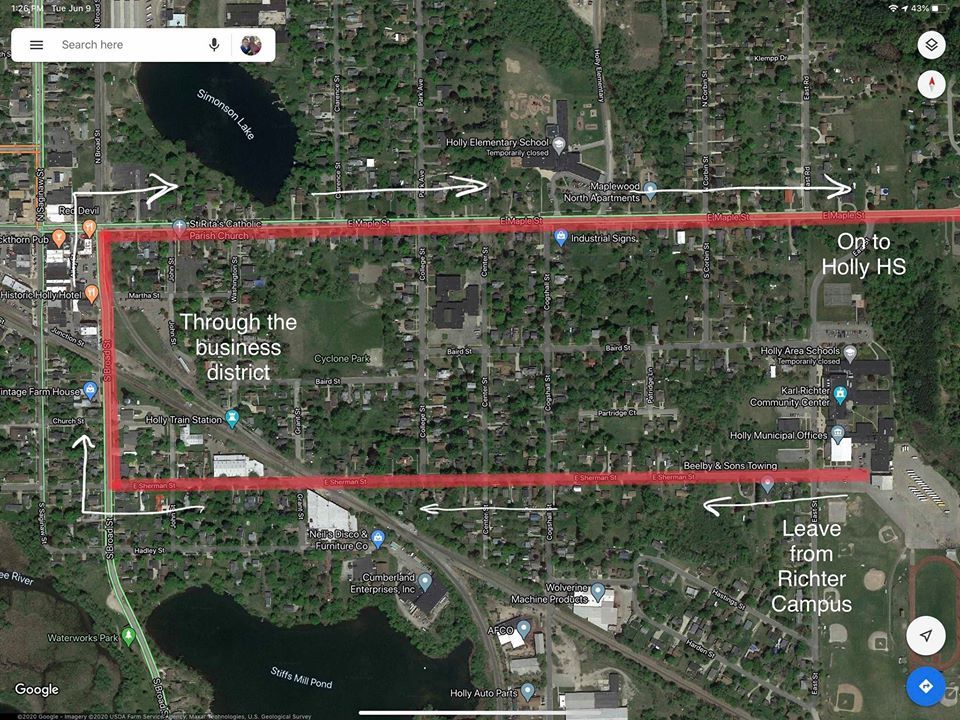 grad parade route