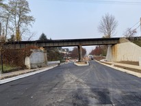 West Commerce Rd. - Paving Base Installed and Sidewalks Completed