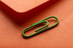 Envelope with paperclip