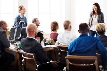 Business meeting various people