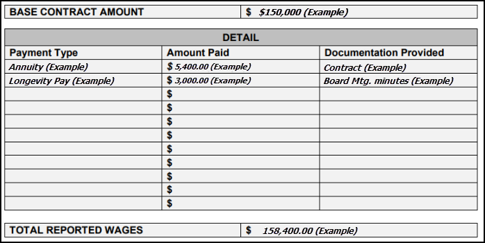 Base Contract amount screen shot