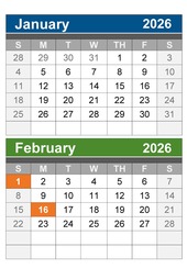 January and February 2026