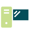 Drawing of a desktop computer