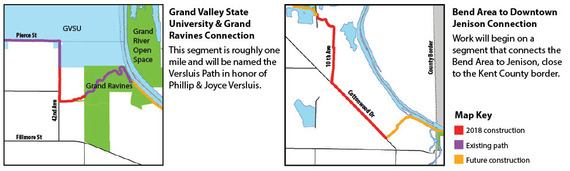 grand river greenway 2018 trail construction