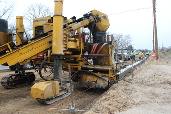 Cottonwood Drive east side concrete curb installation