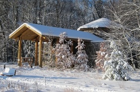Nature Center in Snow
