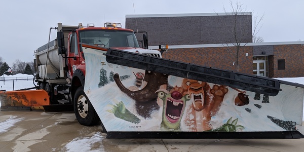 OCRC plow truck visits Alward Elementary School