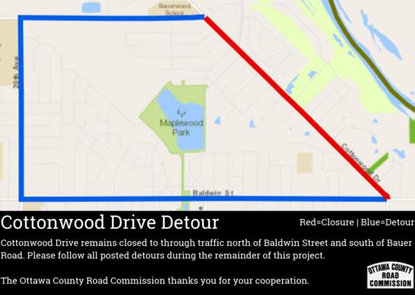 Cottonwood Drive project map 2019