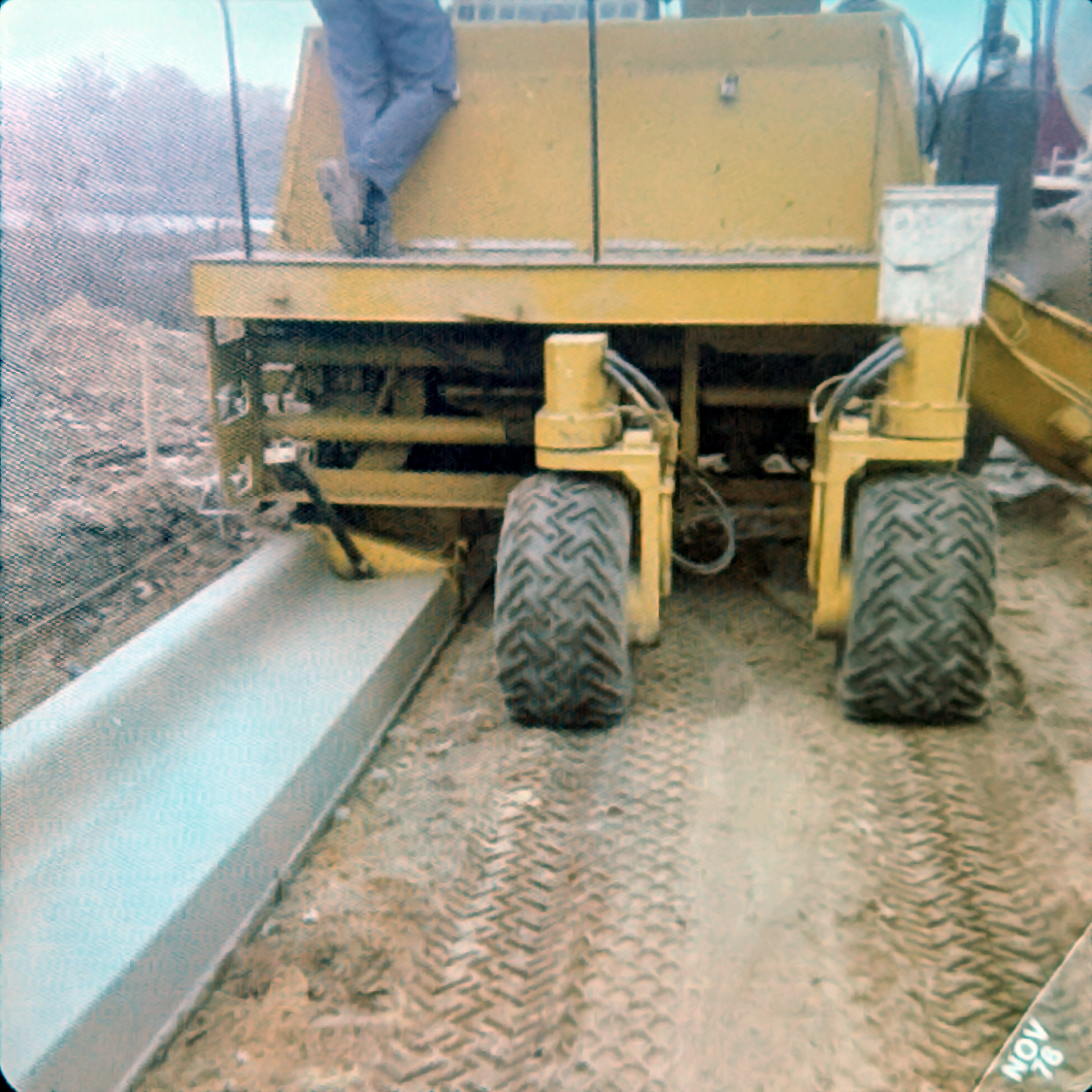 Looking back: Concrete curb installation on Ottawa Beach Road