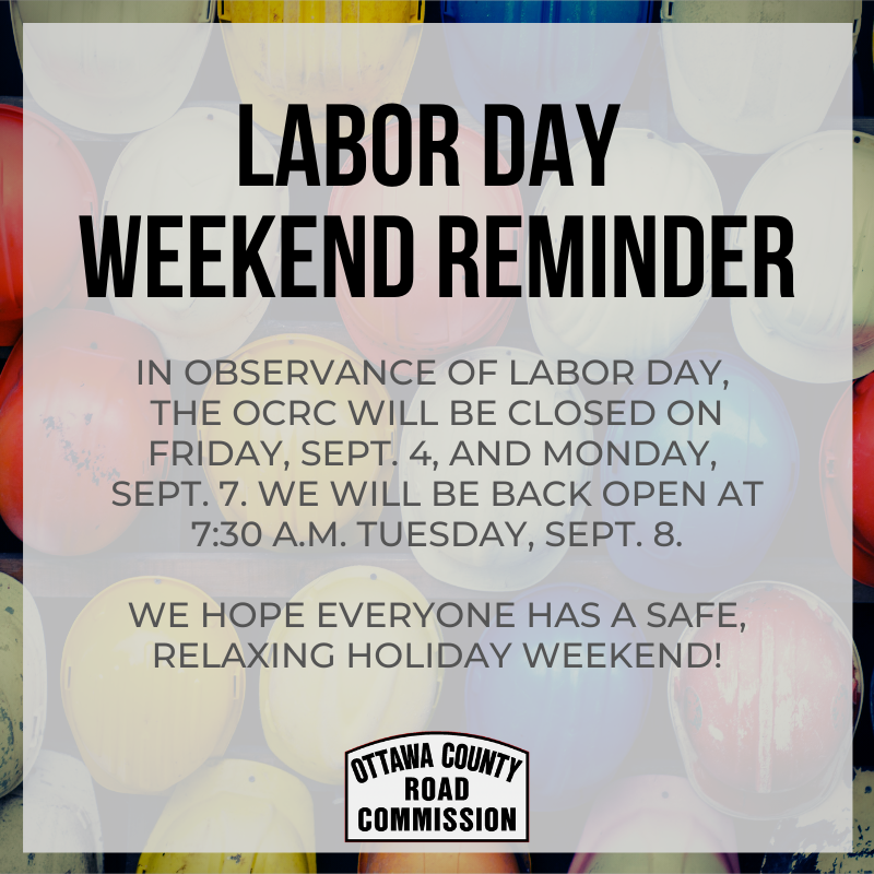 OCRC Labor Day Hours Reminder