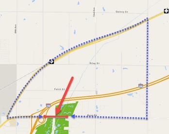 Byron Rd Bridge Closure/Detour Map