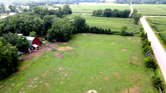 Aerial view of DeHaan farm. 