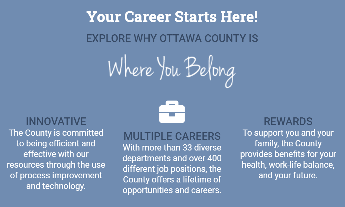 This Month's Ottawa County Employment Opportunities