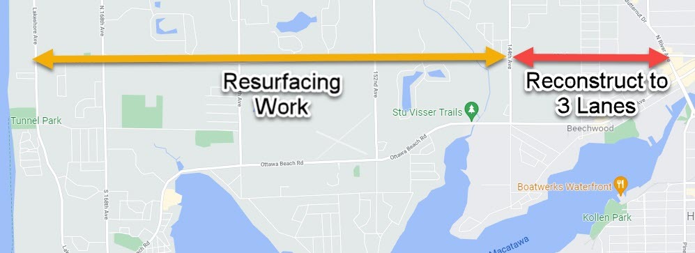 Lakewood Blvd Construction Map