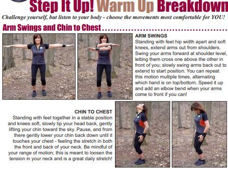 Step it UP chin to chest exercises