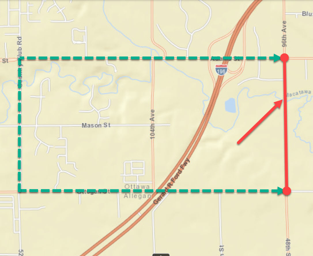 96th Ave Bridge Project Map