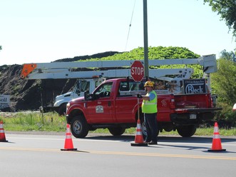 Worker With Stop Sign