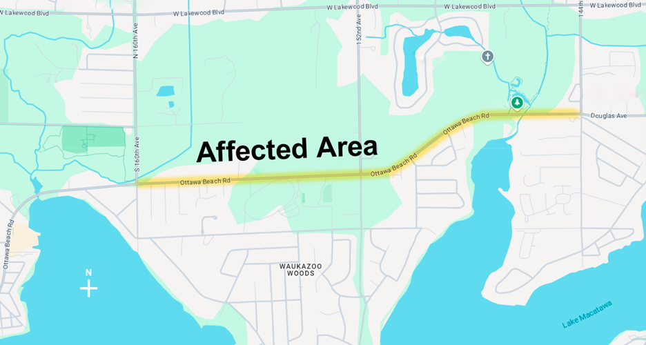 Ottawa Beach Rd Road Diet Limits