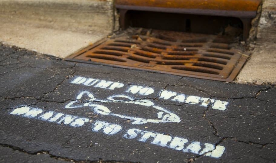 Dump No Waste Storm Drain Graphic