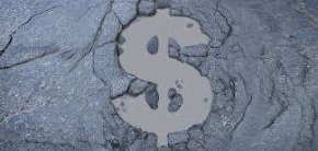 Pothole Dollar Sign Graphic