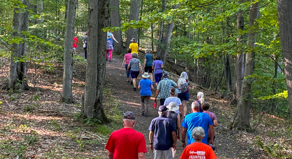 Step it Up participants on group walk