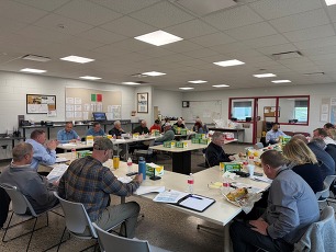 Road Commission officials host a meeting with Township officials at the Coopersville maintenance garage