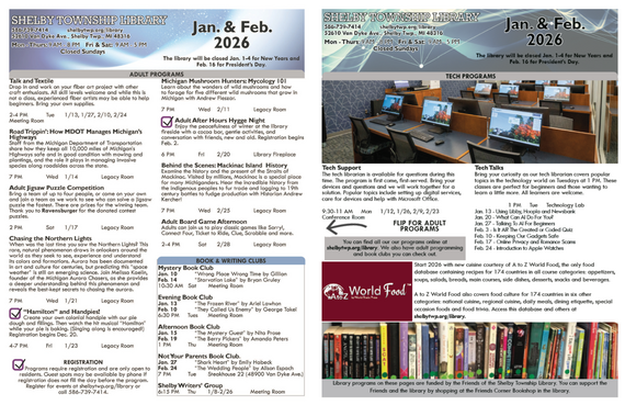 February Library Newsletter January/February Library Newsletters Available Online Now