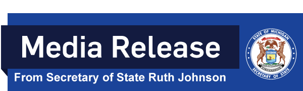 Media Release from Secretary of State Ruth Johnson