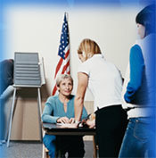 Voters at polling Location