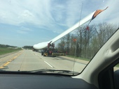 giant windmill part being hauled