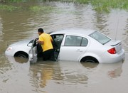 car in flood