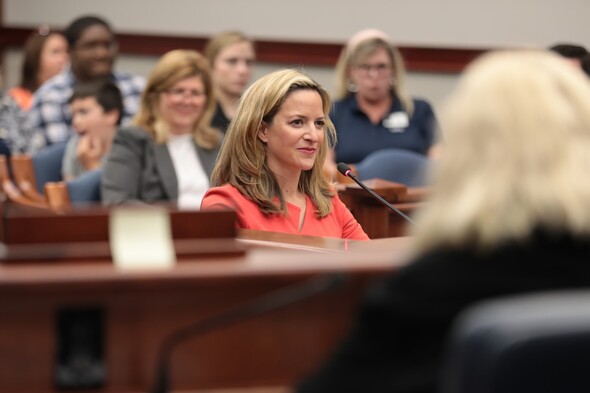 Secretary Benson at hearing 