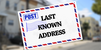 address last known 