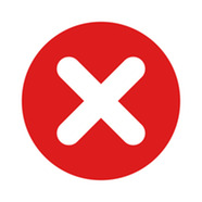 red circle with a white x cancel