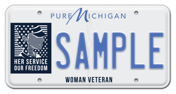 Woman Veteran License Plate