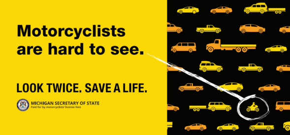Look Twice. Save a Life billboard