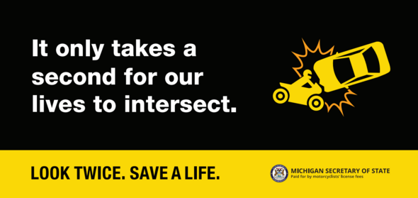 Look Twice. Save a Life billboard