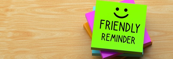 friendly reminder post it notes